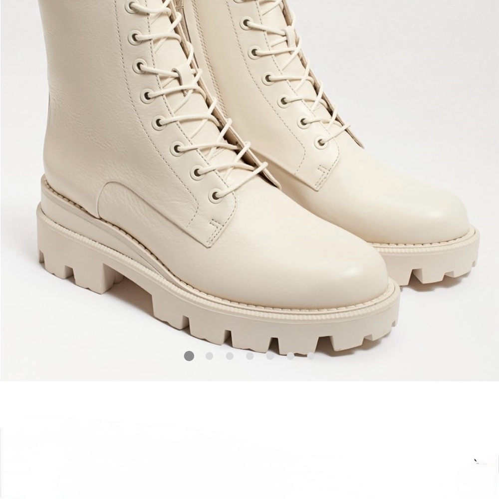 Sam Edelman Off-White Combat Boots